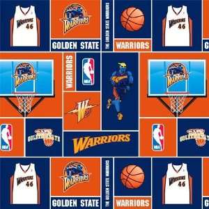   Golden State Warriors Tossed Fabric By The Yard