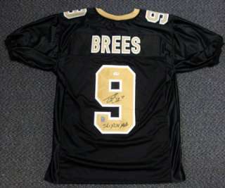 Drew Brees Autographed New Orleans Saints Black Jersey SB XLIV MVP PSA 