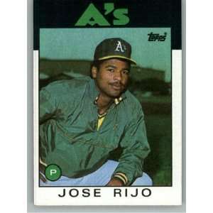  1986 Topps #536 Jose Rijo   Oakland Athletics (Baseball 