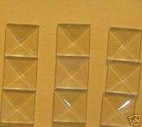 SQUARE Clear Glass Bevels (30) 1x1 TINY beveled  