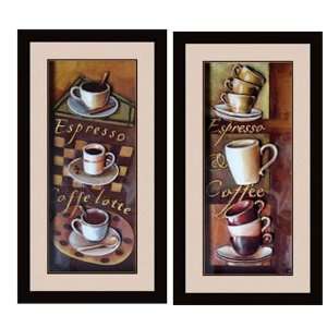  Cafe Espresso 3D Kitchen Dining Room Wall Art Decor Set of 