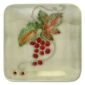  Grape Handpainted Napa Grapes and Vines Small Dishes 4/set 