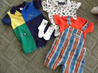 baby Boy 6 12 mos Lot 3 Sports Tools Outfit Gymboree   