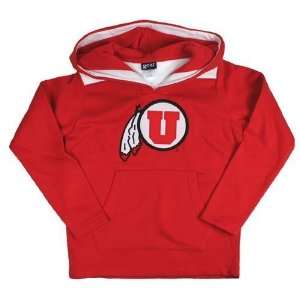  Utah Utes Youth Hockey Hooded Sweatshirt (Red) Sports 