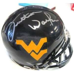   Mini Helmet   West Virginia W coa   Autographed NFL Mini Helmets