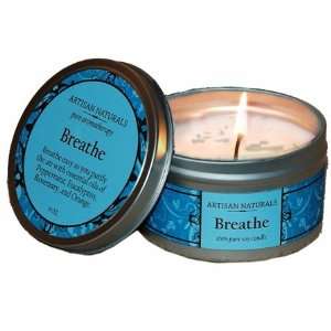  Breathe Aromatherapy Candle with Peppermint, Eucalyptus 