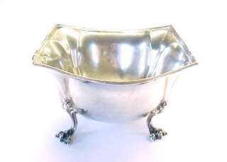 Vintage / Antique Sterling Silver Sugar Cube Dish / Bowl with Sterling 