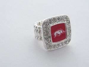 Arkansas Razorbacks Stretch Ring Jewelry UA  