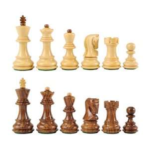  Zagreb Wood Chess Pieces with 3 King in Sheesham Toys 