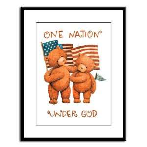   Print One Nation Under God Teddy Bears with US Flag 