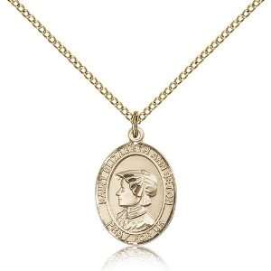  Gold Filled St. Saint Elizabeth Ann Seton Medal Pendant 3 