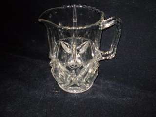 EAPG,1 1/2 Qt.,Clear,Crystal,Diamond,Water Pitcher  