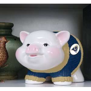  ST. LOUIS RAMS Traditional Ceramic PIGGY BANK (6 3/4 x 6 