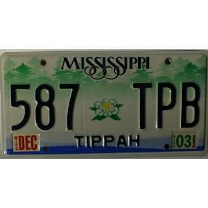  Mississippi Green Forest with Flower License Plate 