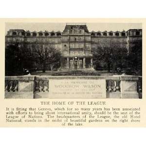 1929 Print Hotel National League of Nations Geneva 
