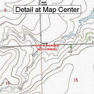  USGS Topographic Quadrangle Map   South of Burlington 