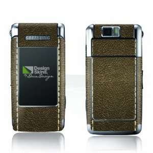  Design Skins for Samsung G400   Brown Leather Design Folie 