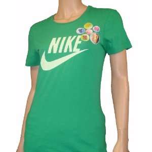 Nike Womens Just Do It Fitness Yoga T Shirt Green Size M  