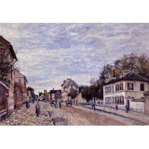  Oil Painting Street Scene in Marly Alfred Sisley Hand 