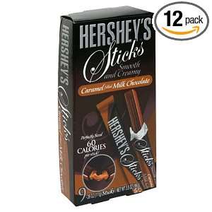 Hersheys Sticks Filled With Caramel, 3.5 Ounce Boxes (Pack of 12)