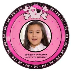  Pink Skull Personalized Dinner Plates (8) Toys & Games
