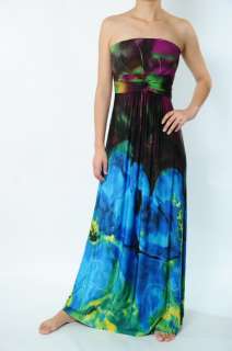 NWT Just Cavalli Ladys Colourful Printed Big Flower Long Maxi Dresses 