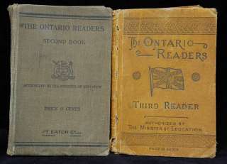 ANTIQUE SCHOOL BOOK LOT Ontario Readers SECOND & THIRD  