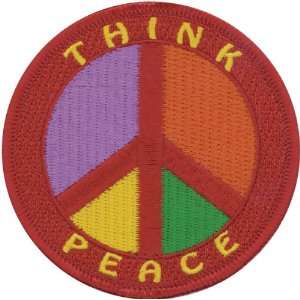   Everyone Iron On Appliques Think Peace 1/Pkg Arts, Crafts & Sewing