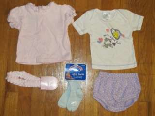 Baby Girls 0 3 mo Summer Clothes Lot Dresses Onesies Tops Hat Socks 