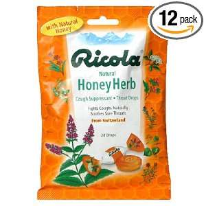 Ricola Herb Throat Drops with Natural Honey, Natural Honey Herb, 24 