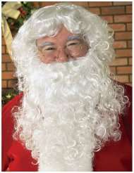 New Christmas Santa Claus Costume Beard With Wig Set