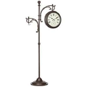  Bronze Indoor and Outdoor 6 Foot Adjustable Floor Clock 