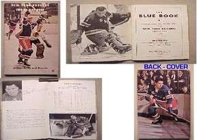 1968 69 NEW YORK RANGERS BLUE BOOK ICE HOCKEY OFFICIAL GUIDE RECORDS 