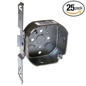   Wood/Metal Stud Bracket 4 Inch Octagon Box, 25 Pack
