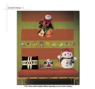 Snowman & Santa Claus X mas Decorative Wall Art Sticker  