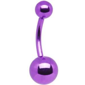  Light Purple Titanium Belly Ring  3/8 Jewelry