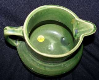 1926 VERY EARLY BRUSH MCCOY GREEN BUTTER MILK PITCHER  