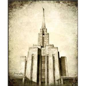  LDS Oquirrh Mountain Temple 7 12x10 Plaque   Framed Legacy 