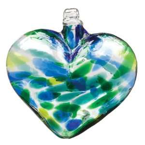 Kitras Art Glass   HEARTS OF GLASS   Hand Blown Glass Hanging Sun 