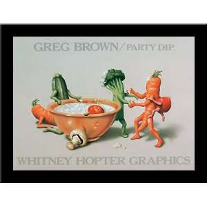   DIP Carrot Brocoli vegetable Food Humor art FRAMED PRINT   Greg Brown
