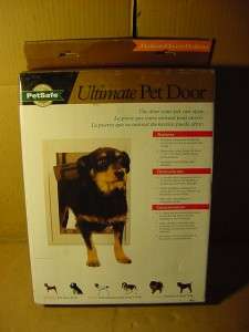 NEW PETSAFE ULTIMATE PET DOOR MEDIUM DOG DOOR 8 X 11 1/2 MODEL PPDM 