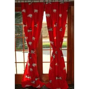  Arkansas Razorbacks Curtain   63 inch