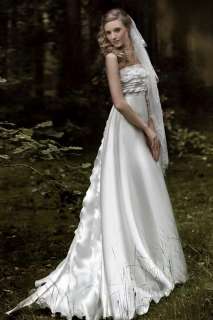 NEW 2012 Fairy Ruffled Tiers A line Custom Wedding Dress bridal 