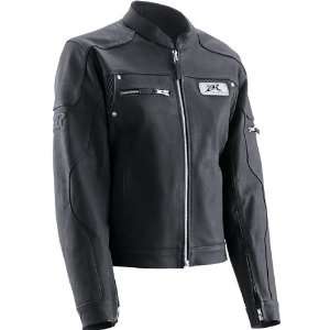  Z1R Burlesque Womens Leather Motorcycle Jacket Black 