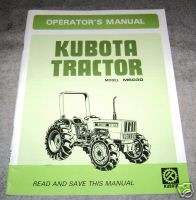Kubota M6030 Tractor Operators Owners Manual book  