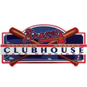 Atlanta Braves   Locker Room Sign MLB Pro Baseball  Sports 
