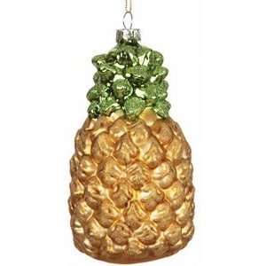  Frosted Sugar Glass Pineapple Fruit Christmas Ornament 