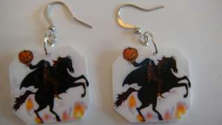 Headless Horseman Earrings halloween spooky jewelry  