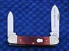 CASE BROTHERS XX CANOE BADGE SHIELD SCROLLED MINT SET ENGRAVED KNIFE 1 