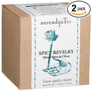 SerendipiTea Spicy Revelry, Mixed Spice & Citrus Tisane, 4 Ounce Boxes 